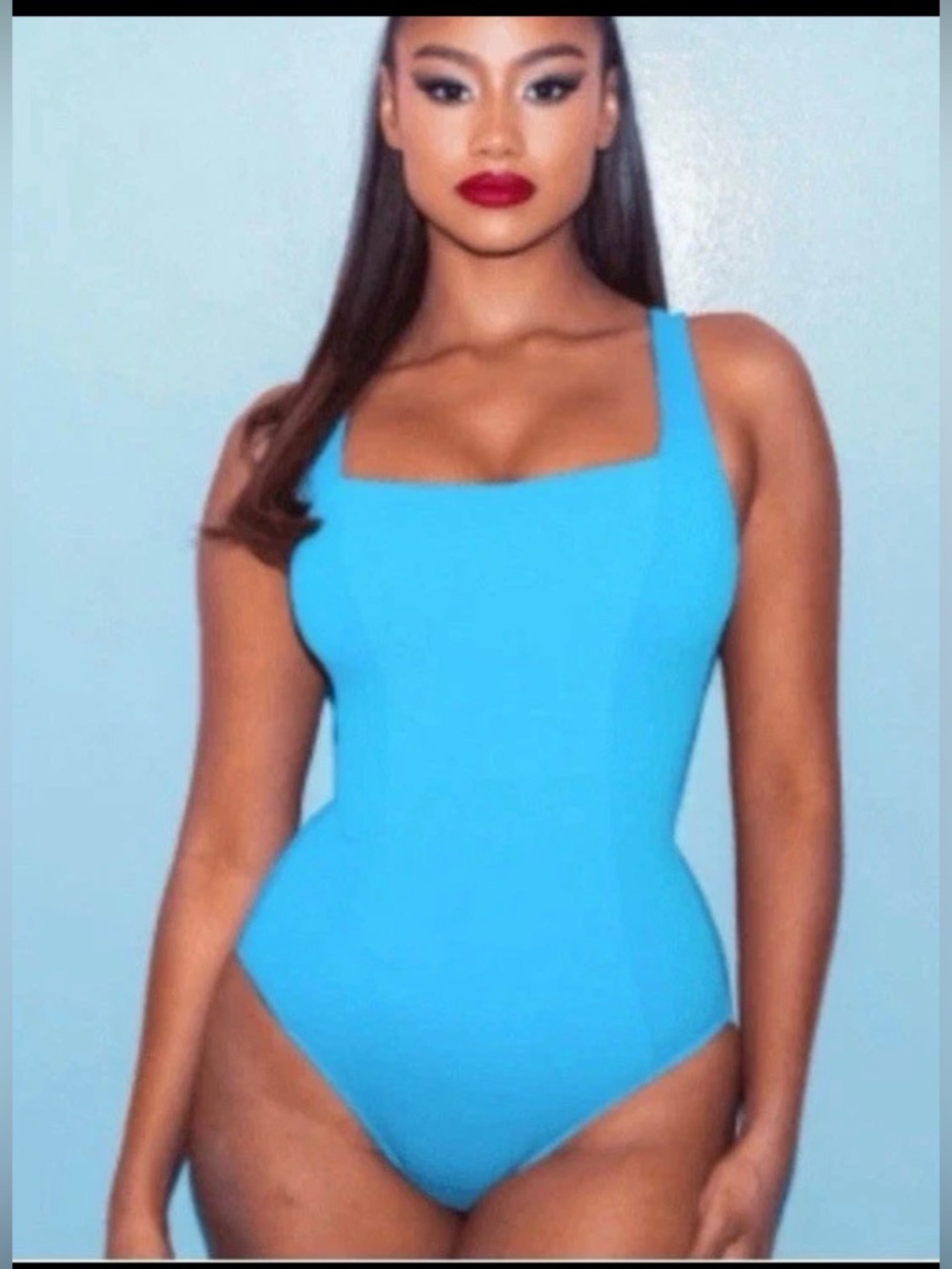 TA3 Squarey One-Piece Swimsuit — Aqua- XL -Short-  NWT